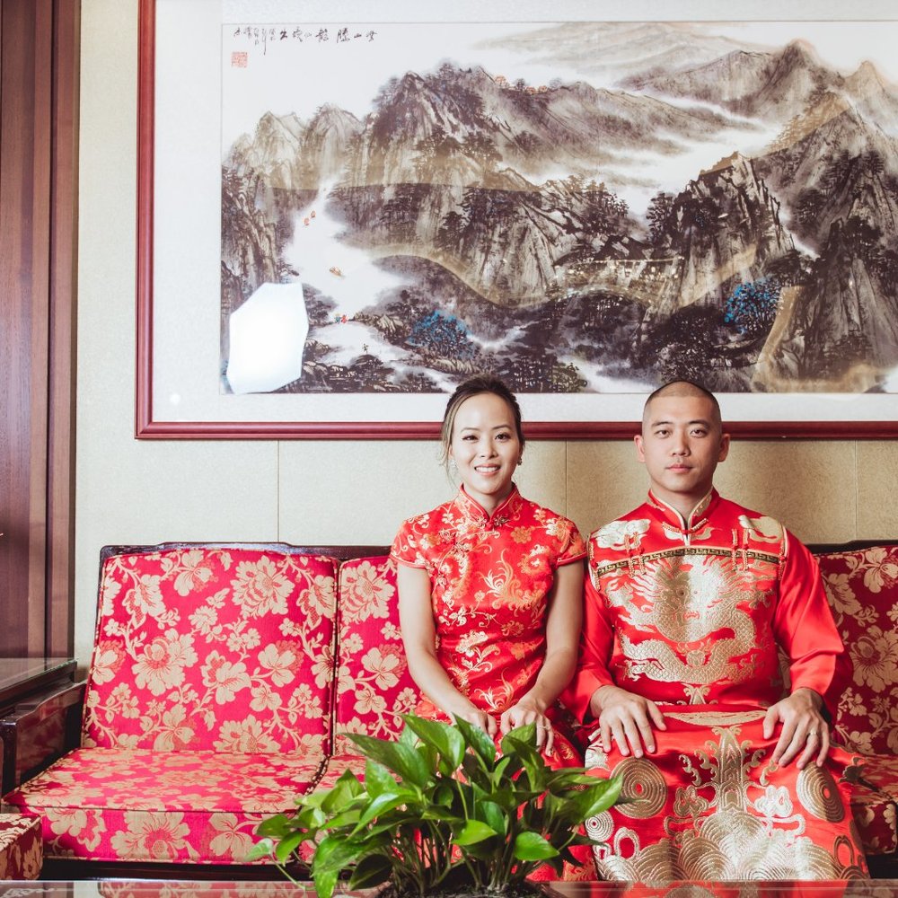 Chinese Floor Length Cheongsam Qipao Wedding Dress